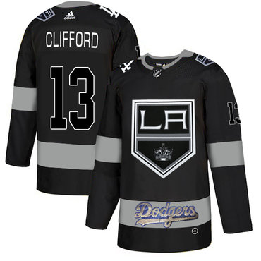LA Kings With Dodgers 13 Kyle Clifford Black Adidas Jersey