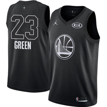 Nike Warriors #23 Draymond Green Black NBA Jordan Swingman 2018 All-Star Game Jersey