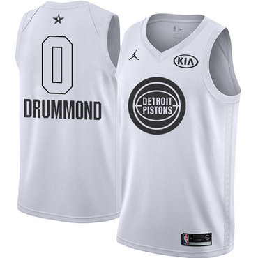 Nike Pistons #0 Andre Drummond White NBA Jordan Swingman 2018 All-Star Game Jersey