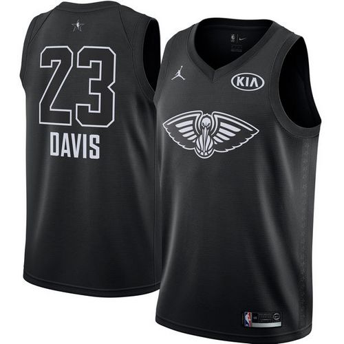 Nike Pelicans #23 Anthony Davis Black NBA Jordan Swingman 2018 All-Star Game Jersey