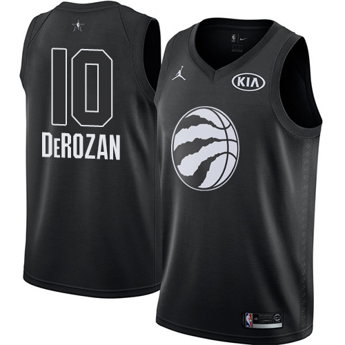 Nike Raptors #10 DeMar DeRozan Black NBA Jordan Swingman 2018 All-Star Game Jersey