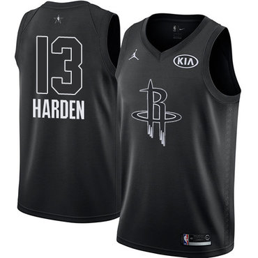 Nike Rockets #13 James Harden Black NBA Jordan Swingman 2018 All-Star Game Jersey