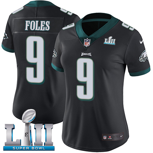 Women's Nike Philadelphia Eagles #9 Nick Foles Black Alternate Super Bowl LII Stitched NFL Vapor Untouchable Limited Jersey