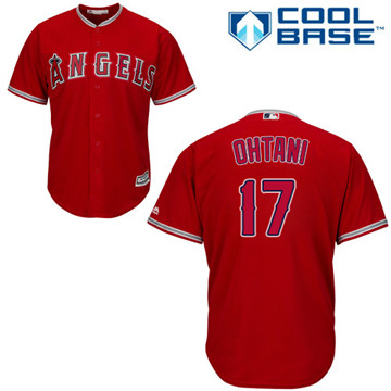 LA Angels of Anaheim #17 Shohei Ohtani Red New Cool Base Stitched MLB Jersey