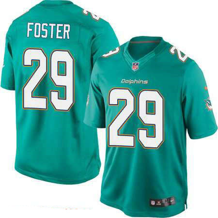 Men's Miami Dolphins #29 Arian Foster Green Team Color Stitched NFL Nike Game Jersey