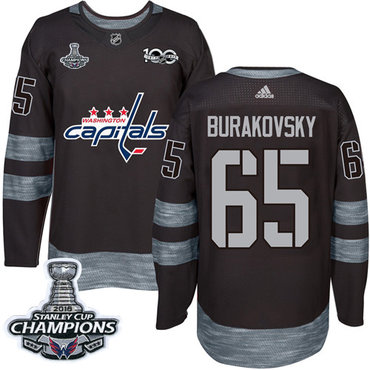 Adidas Washington Capitals #65 Andre Burakovsky Black 1917-2017 100th Anniversary Stanley Cup Final Champions Stitched NHL Jersey