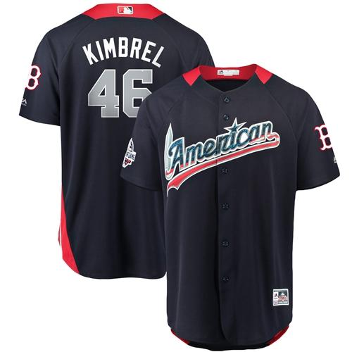 Red Sox #46 Craig Kimbrel Navy Blue 2018 All-Star American League Stitched Baseball Jersey