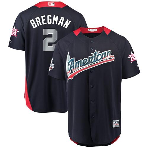 Astros #2 Alex Bregman Navy Blue 2018 All-Star American League Stitched Baseball Jersey
