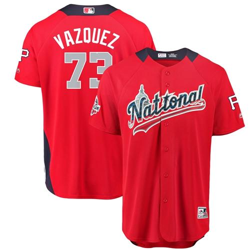 Pirates #73 Felipe Vazquez Red 2018 All-Star National League Stitched Baseball Jersey