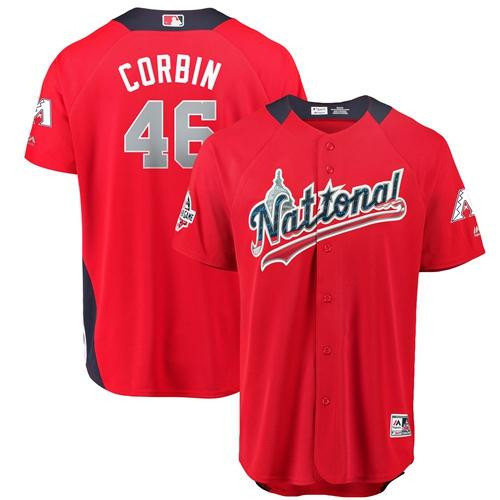 Diamondbacks #46 Patrick Corbin Red 2018 All-Star National League Stitched Baseball Jersey