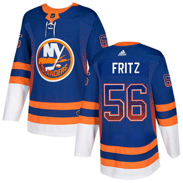 Men's New York Islanders #56 Tanner Fritz Royal Drift Fashion Adidas Jersey