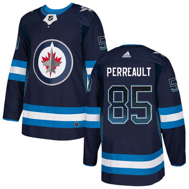 Men's Winnipeg Jets #85 Mathieu Perreault Navy Drift Fashion Adidas Jersey