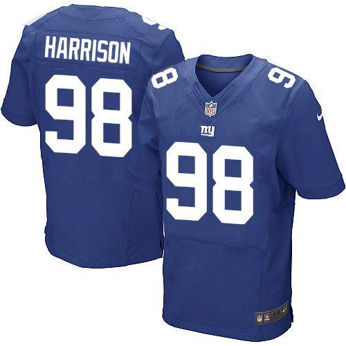 Nike New York Giants #98 Damon Harrison Royal Blue Team Color Men's Stitched NFL Elite Jersey
