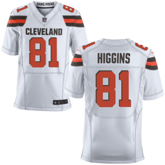 Nike Cleveland Browns #81  Rashard Higgins White Stitched NFL Elite Jersey