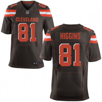 Nike Cleveland Browns #81  Rashard Higgins Brown Stitched NFL Elite Jersey