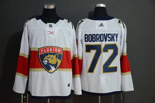 Men's Florida Panthers 72 Sergei Bobrovsky White Adidas Jersey