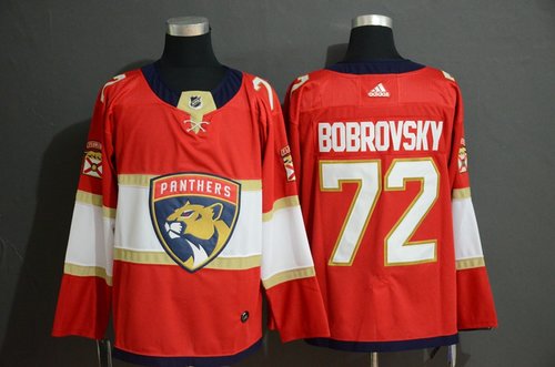 Men's Florida Panthers 72 Sergei Bobrovsky Red Adidas Jersey