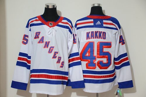 Men's New York Rangers 45 Kaapo Kakko White Adidas Jersey