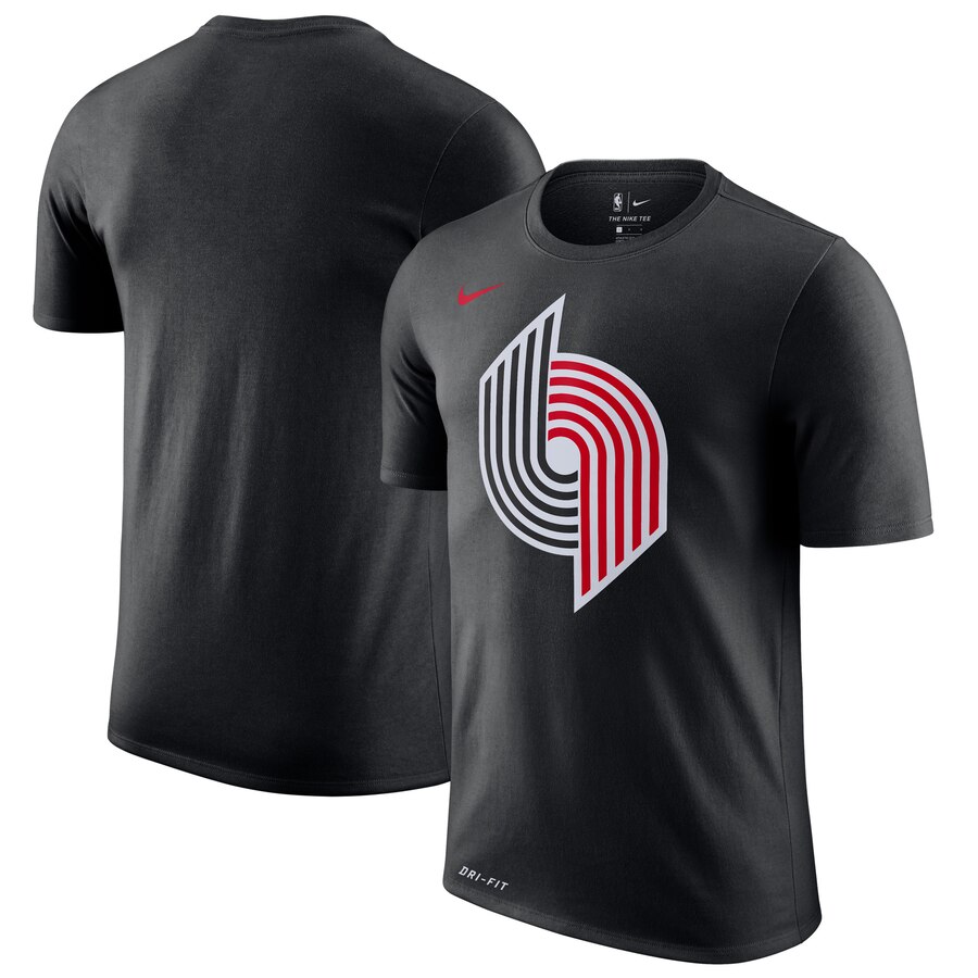 Portland Trail Blazers Nike Hardwood Classics Performance Logo T-Shirt Black