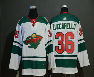 Men's Minnesota Wild #36 Mats Zuccarello Adidas Stitched NHL Jersey