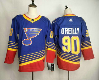 Men's St. Louis Blues #90 Ryan O'Reilly Blue Adidas Stitched NHL Throwback Jersey