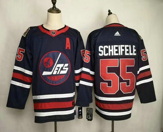 Men's Winnipeg Jets #55 Mark Sceifele Navy Blue 2019 Heritage Classic Adidas Stitched NHL Jersey