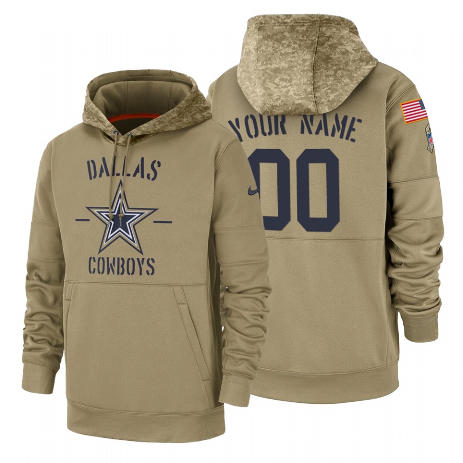 Dallas Cowboys Custom Nike Tan 2019 Salute To Service Name & Number ...