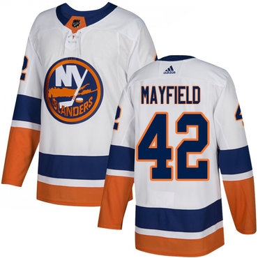 Men's New York Islanders #42 Scott Mayfield Reebok White Away Authentic NHL Jersey