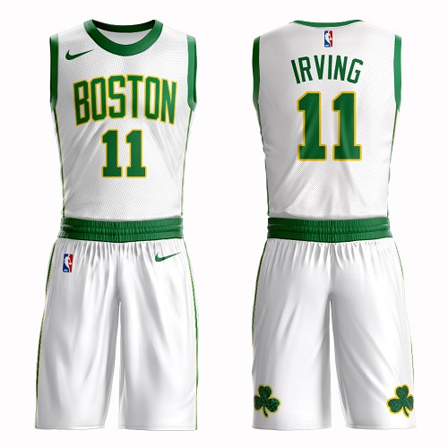Boston Celtics #11 Kyrie Irving White Nike NBA Men's City Authentic Edition Suit Jersey