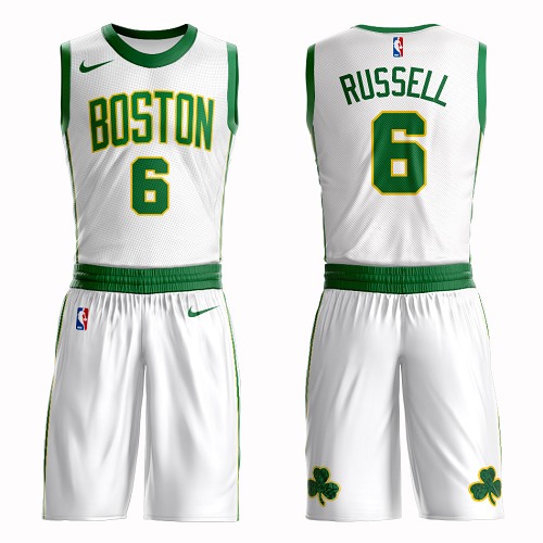 Boston Celtics #6 Bill Russell White Nike NBA Men's City Authentic Edition Suit Jersey