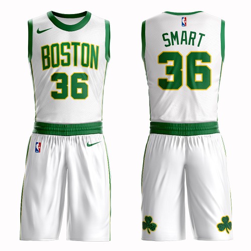 Boston Celtics #36 Marcus Smart White Nike NBA Men's City Authentic Edition Suit Jersey