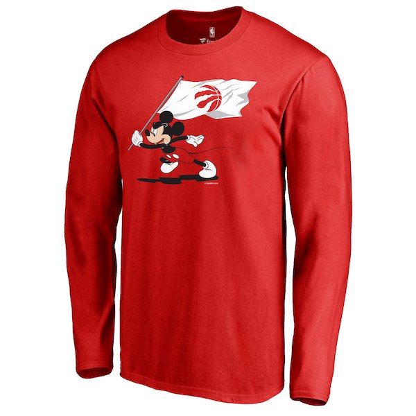 Men's Toronto Raptors Fanatics Branded Red Disney Fly Your Flag Long Sleeve T-Shirt