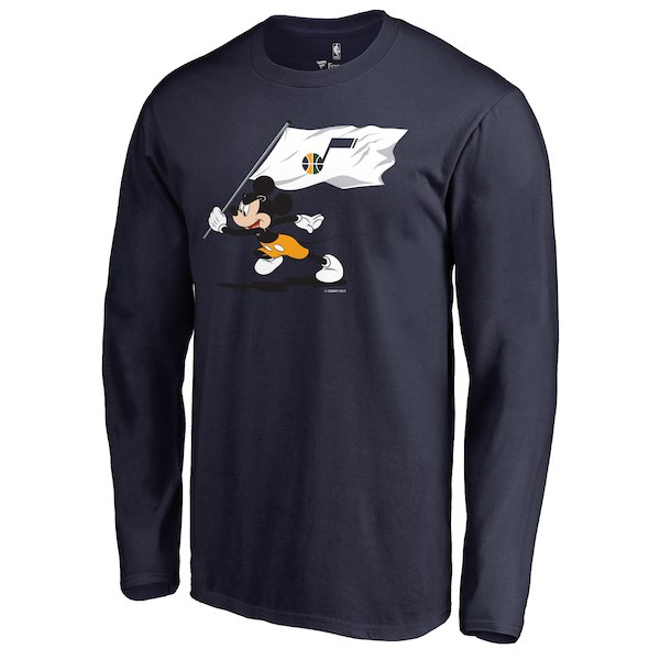 Men's Utah Jazz Fanatics Branded Navy Disney Fly Your Flag Long Sleeve T-Shirt