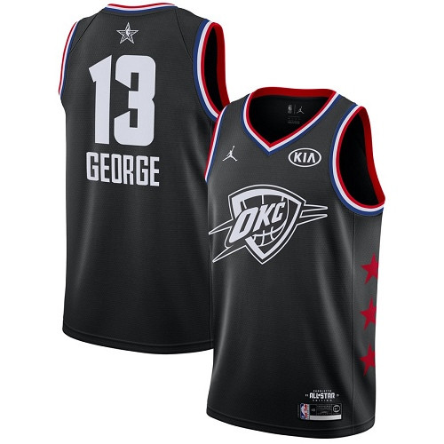 Thunder #13 Paul George Black Basketball Jordan Swingman 2019 All-Star Game Jersey