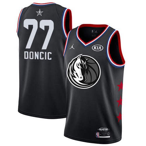 Mavericks #77 Luka Doncic Black Basketball Jordan Swingman 2019 All-Star Game Jersey
