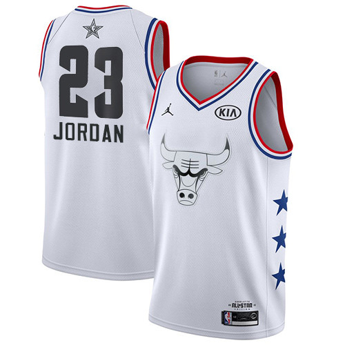 Bulls #23 Michael Jordan White Basketball Jordan Swingman 2019 All-Star Game Jersey
