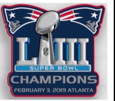 Stitched New England Patriots Super Bowl LIII Champions Jersey Patch