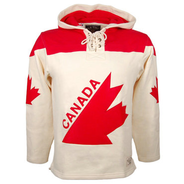 Team Canada White Men's Customized All Stitched Sweatshirt