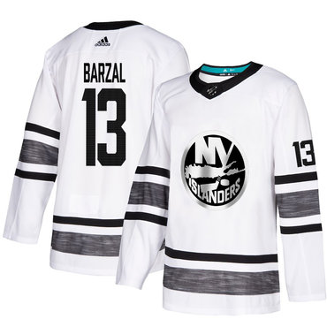 Islanders #13 Mathew Barzal White Authentic 2019 All-Star Stitched Hockey Jersey
