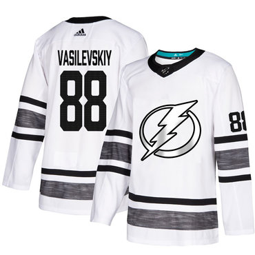 Lightning #88 Andrei Vasilevskiy White Authentic 2019 All-Star Stitched Hockey Jersey