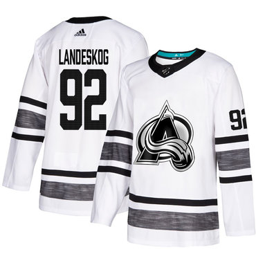 Avalanche #92 Gabriel Landeskog White Authentic 2019 All-Star Stitched Hockey Jersey