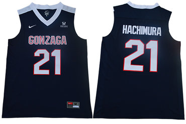Gonzaga Bulldogs 21 Rui Hachimura Navy College Basketball Jersey