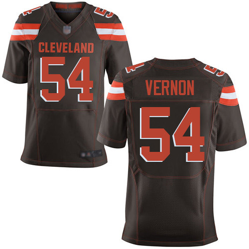 Men's Cleveland Browns #54 Olivier Vernon Brown Team Color Men's Stitched Football New Elite Jersey