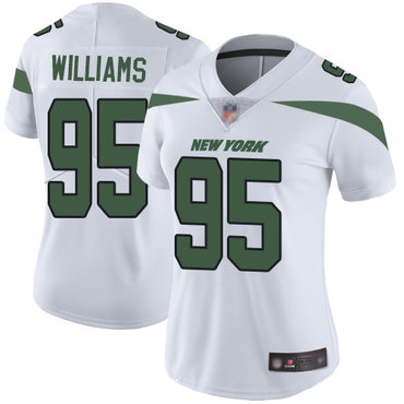 ايس ون بيس Jets #95 Quinnen Williams White Women's Stitched Football Vapor ... ايس ون بيس