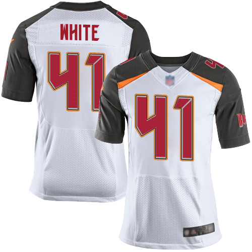 Buccaneers #41 Devin White White Men's Stitched Football New Elite Jersey