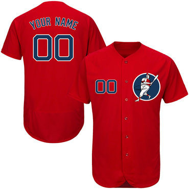 Red Sox Red Men's Customized Flexbase New Design Jersey
