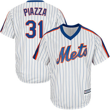 Mets #31 Mike Piazza White(Blue Strip) Alternate Cool Base Stitched Youth Baseball Jersey