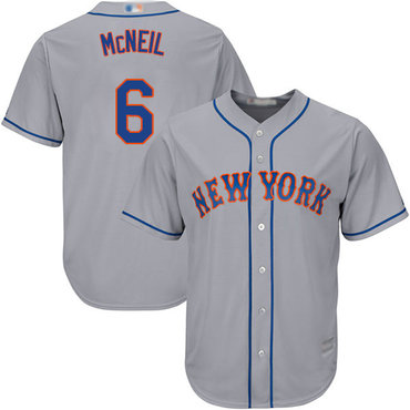 طفل خدج Mets #6 Jeff McNeil Grey Flexbase Authentic Collection Stitched Baseball Jersey طفل خدج