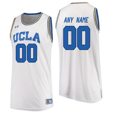 UCLA Bruins White Men's Customized College Basketball Jersey