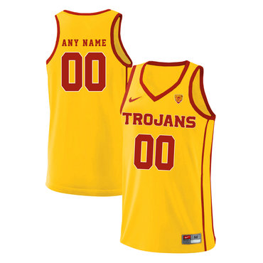 USC Trojans Yellow Men's Performance Customized Basketball Jersey